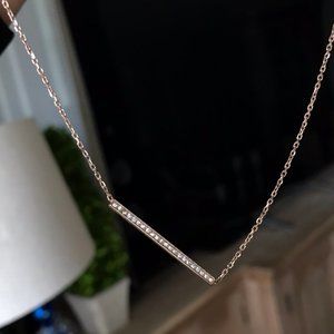 Michael Kors Brilliance Motif Pave Bar Necklace